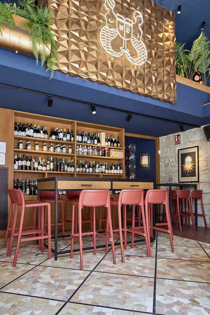 Bar stools — red injected