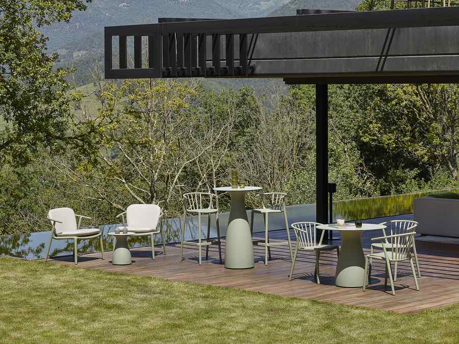 Outdoor deck — sage green